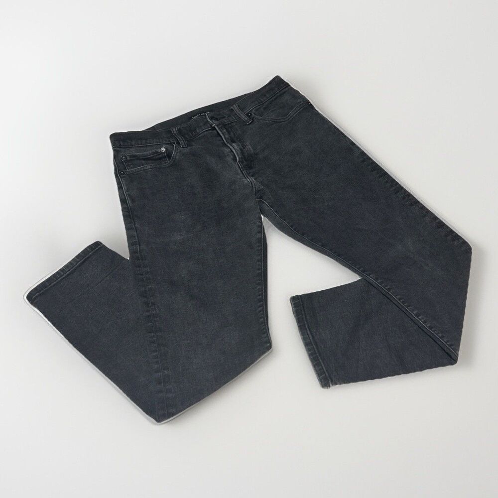 Lucky Brand Men's 110 Slim Fit Black Faded Wash Denim Jeans Size 33x30